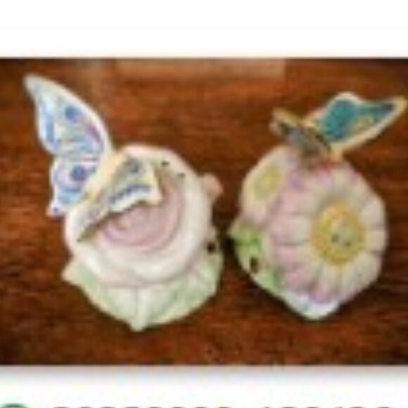 Vintage Lenox Springtime Butterfly Flutter Salt and pepper shaker Set Like new - Picture 2 of 8